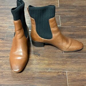J Crew Brown Leather Ankle Boots